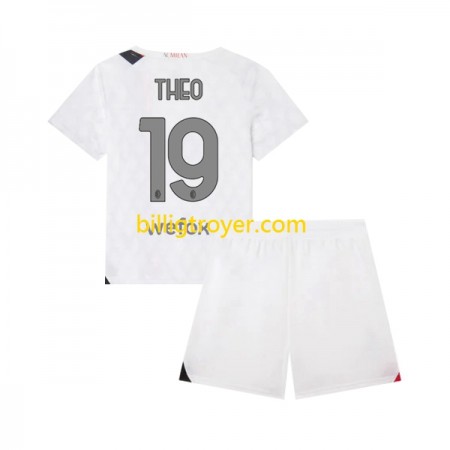 Billige Fotballdrakter AC Milan Theo 19 Barn Bortedraktsett 2023/24 Kortermet